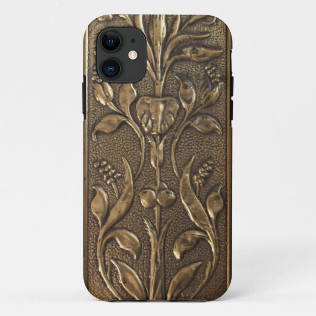 Capa Para iPhone 11 Caso de bronze do iPhone 5 do teste padrão de (Verso)