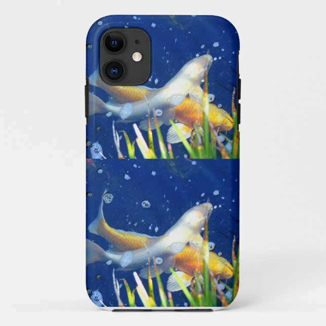 Capa Para iPhone 11 caso de carpa koi japonês (Verso)