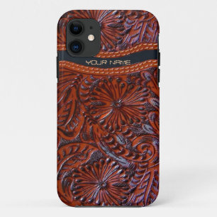 Capa Para iPhone 11 caso de couro ocidental do iphone 5 do olhar