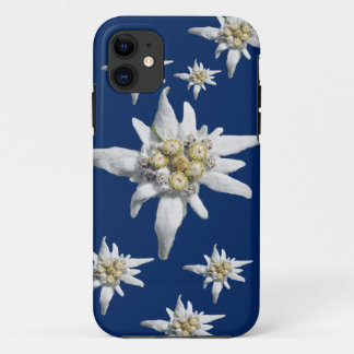 Capa Para iPhone 11 Caso de Edelweiss no fundo azul escuro