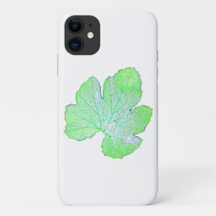 Capa Para iPhone 11 Caso de Folha de Texto do iPhone 11 Verde Pálido