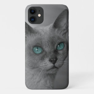 Capa Para iPhone 11 Caso De Gato De Gato De Olho Azul Samsung Galaxy