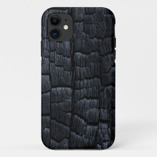 Capa Para iPhone 11 Caso de madeira queimado do iPhone 5 da textura