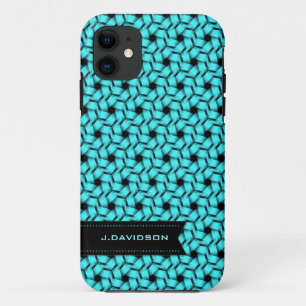 Capa Para iPhone 11 Caso de Padrão de Onda de Aqua do HeXaGoN iPhone 5