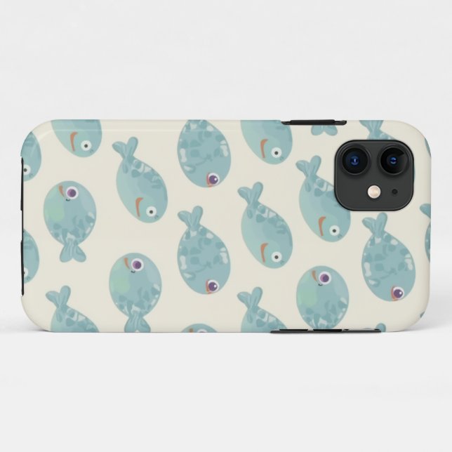 Capa Para iPhone 11 caso de peixe (Verso (horizontal))