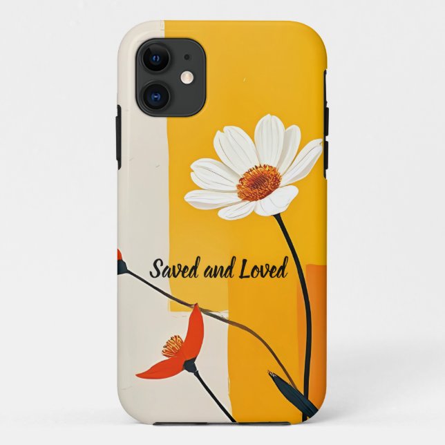 Capa Para iPhone 11 Caso de telefone celular cristão editável (Verso)