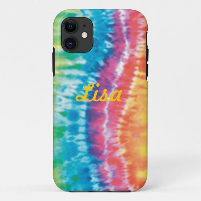 Capa Para iPhone 11 Caso de Tie Dye iPhone 5 Personalizado (Verso)