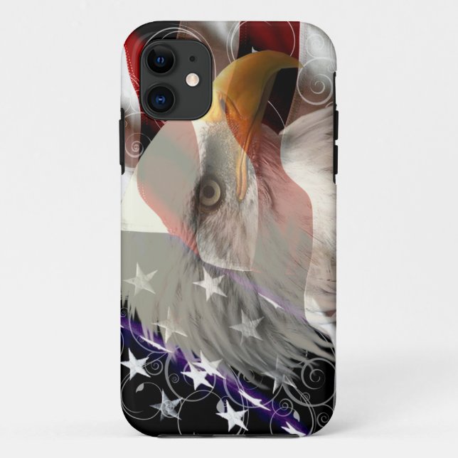 Capa Para iPhone 11 Caso do American Eagle Flag iPhone 5 (Verso)