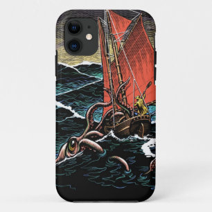 Capa Para iPhone 11 Caso do ataque do calamar gigante