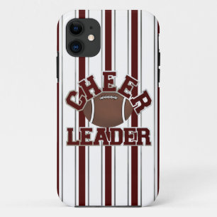 Capa Para iPhone 11 Caso do Cheerleader de futebol da Maroon e White i