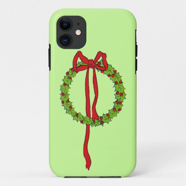 Capa Para iPhone 11 Caso do iPhone5 Wreath de Natal (Verso)