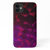 Caso do iPhone 11 das Folhas Vermelhas Roxas