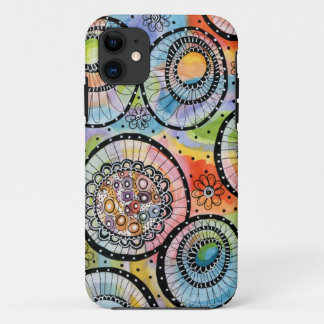 Capa Para iPhone 11 Caso do iPhone 11 do Círculo Colorido Negrito