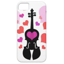 Caso do iPhone 5/5S do amor do violino