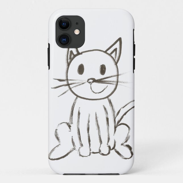 Capa Para iPhone 11 Caso do iPhone 5 com Gatinho pintado (Verso)