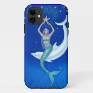 Capa Para iPhone 11 Caso do iPhone 5 da arte da fantasia da sereia da