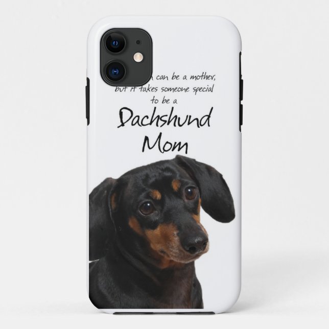 Capa Para iPhone 11 Caso do iPhone 5 da mamã do Dachshund (Verso)