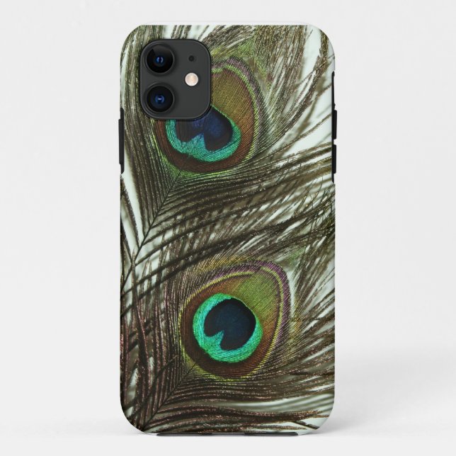 Capa Para iPhone 11 Caso do iPhone 5 da pena do pavão (Verso)