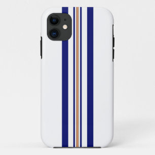 Capa Para iPhone 11 Caso do iPhone 5 da prancha - listras azuis