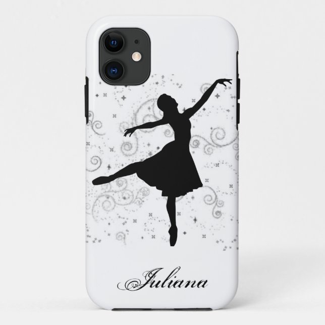 Capa Para iPhone 11 Caso do iPhone 5 da silhueta da bailarina (Verso)