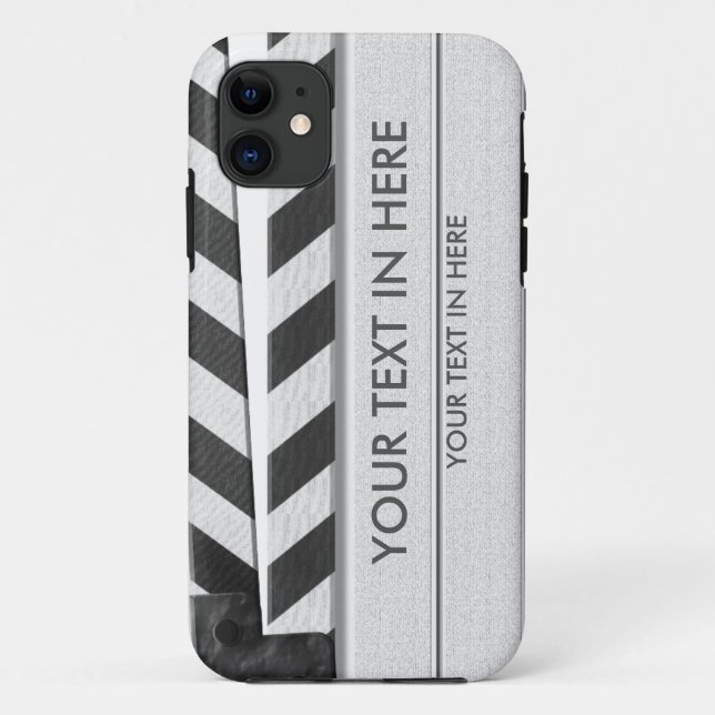 Capa Para iPhone 11 Caso do iPhone 5 de Clapperboard - com seu texto (Verso)
