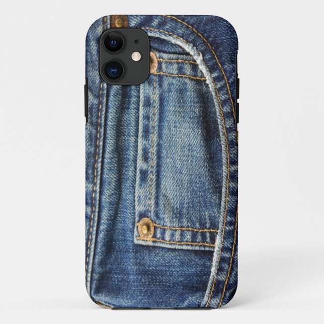 Capa Para iPhone 11 Caso do iPhone 5 de jeans (Verso)