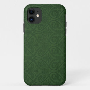 Capa Para iPhone 11 Caso do iPhone 5 do damasco de Forest Green