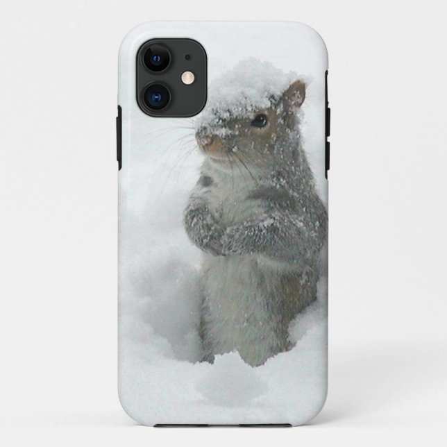 Capa Para iPhone 11 Caso do iPhone 5 do esquilo da neve (Verso)