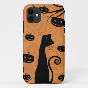 Capa Para iPhone 11 Caso do iPhone 5 do gato preto