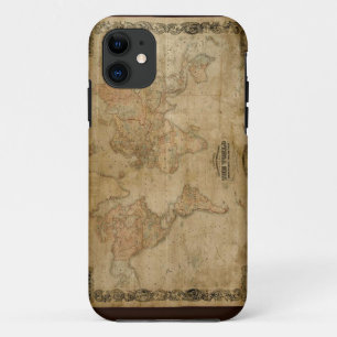 Capa Para iPhone 11 Caso do iPhone 5 do Mapa do Vintage do Vintage no