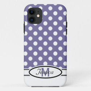 Capa Para iPhone 11 Caso do iPhone 5 do monograma das bolinhas de P &