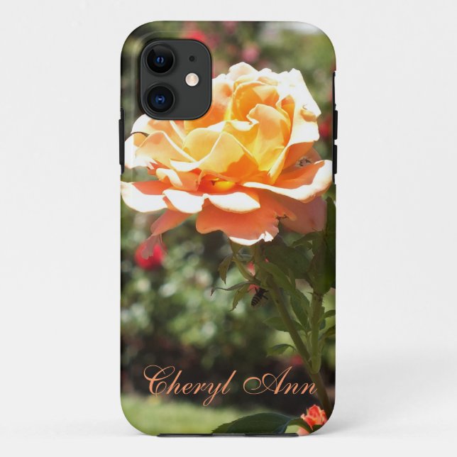 Capa Para iPhone 11 Caso do iPhone 5 do Rosa Apricot *personalize* (Verso)
