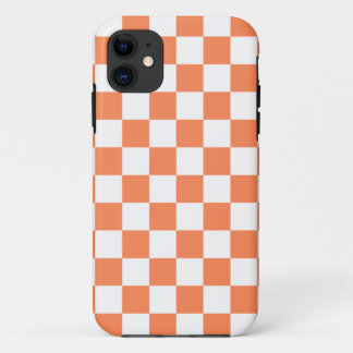 Capa Para iPhone 11 Caso do iPhone 5 do tabuleiro de damas na laranja