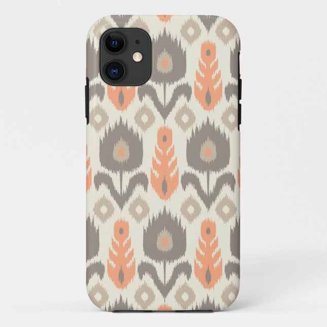 Capa Para iPhone 11 Caso do iPhone 5 do teste padrão de Ikat (Verso)