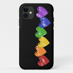 Capa Para iPhone 11 Caso do iPhone 5 dos corações do orgulho gay