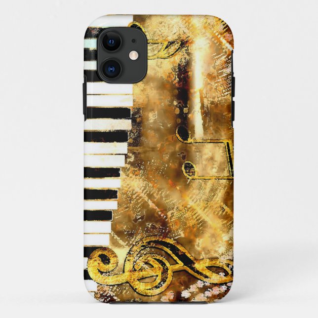 Capa Para iPhone 11 Caso do iPhone 5 Grunge Musical (Verso)