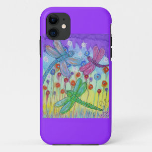 Capa Para iPhone 11 caso do iPhone 5 - libélulas deliciosas