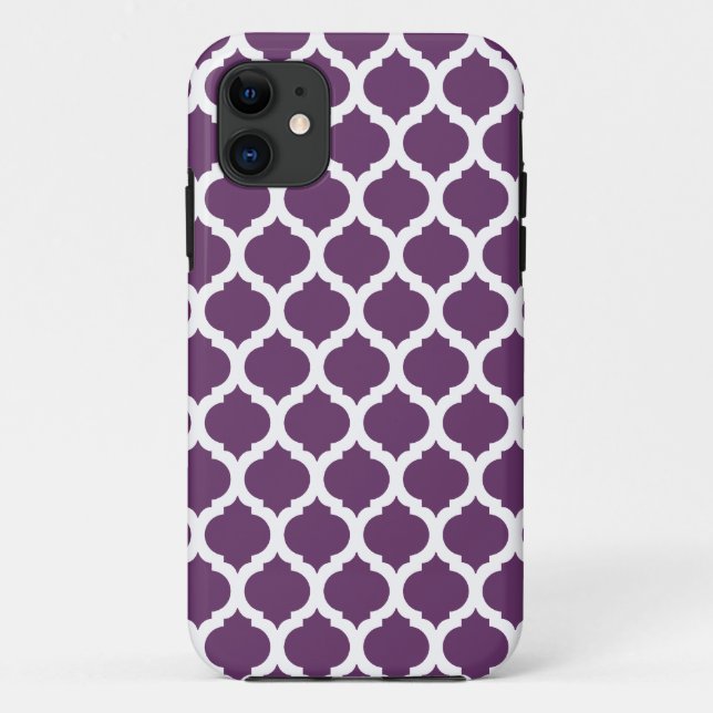 Capa Para iPhone 11 Caso do iPhone 5 Padrão roxo marroquino (Verso)