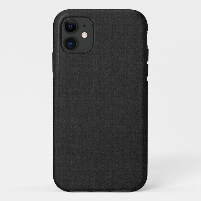 Capa Para iPhone 11 caso do iPhone 5 - sólido Textured - preto (Verso)