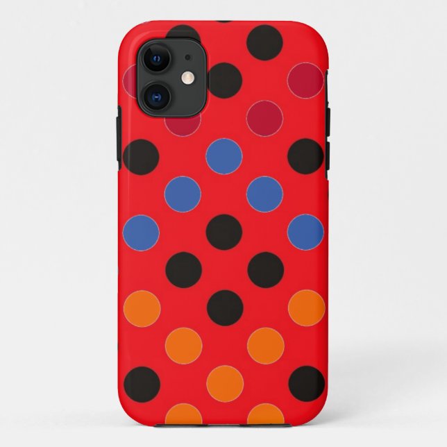 Capa Para iPhone 11 Caso do iPhone 5 vermelho, azul e laranja (Verso)