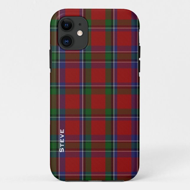 Capa Para iPhone 11 Caso do iPhone 5S da xadrez de Tartan de Sinclair (Verso)