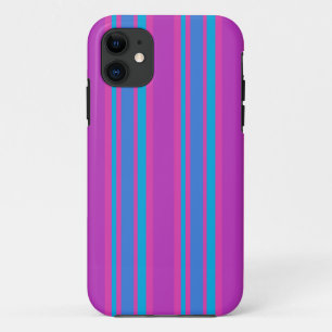 Capa Para iPhone 11 Caso do iPhone 5s: Magenta e faixas azuis brilhant