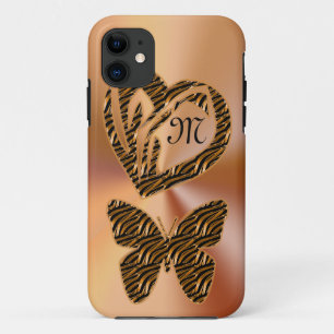 Capa Para iPhone 11 Caso do iPhone bonito Dourado 5S das borboletas e
