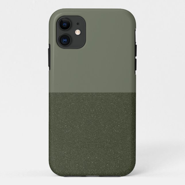 Capa Para iPhone 11 Caso do Moss Green Split Texture iPhone 11 - Perso (Verso)