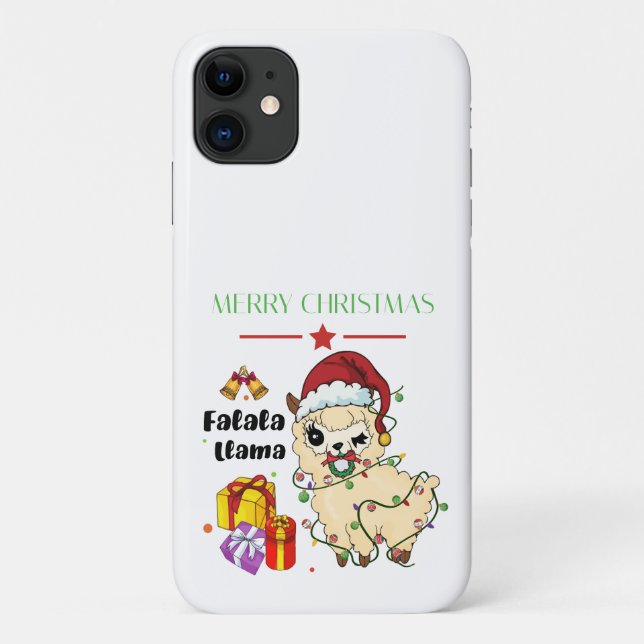 Capa Para iPhone 11 Caso do Natal Llama iPhone 11 (Verso)