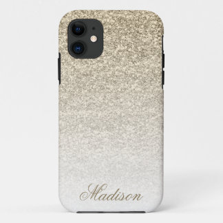 Capa Para iPhone 11 Caso do Ombre Dourado Glitter iPhone 5/5 s