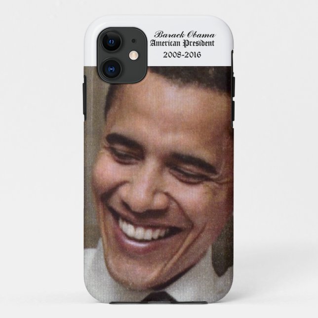 Capa Para iPhone 11 Caso do PRESIDENTE 44 AMERICANO BARACK OBAMA (Verso)