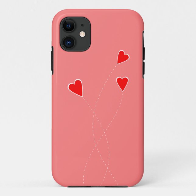 Capa Para iPhone 11 Caso do Red Heart (Verso)