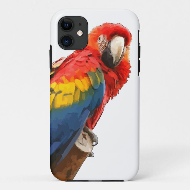 Capa Para iPhone 11 Caso do Scarlet Macaw iPhone 5 (Verso)