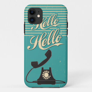 Capa Para iPhone 11 Caso do Vintage Retro Hello iPhone 5 5S